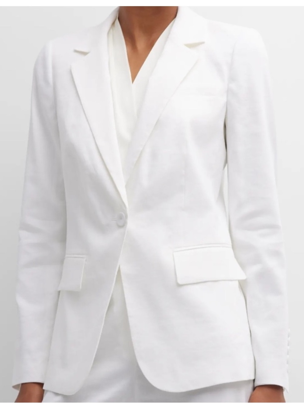 Kobi Halperin White Blazer Jacket Size M Career Office Chic